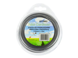 Żyłka Tnąca Do Kos I Podkaszarek 2,4 Mm 15 Mb Jg G73962 Okrągła Zbrojona
