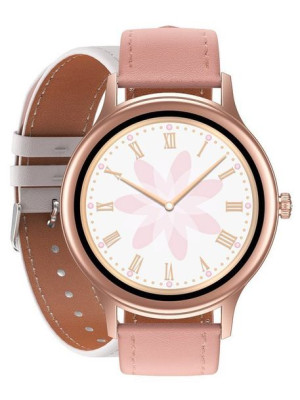 Smartwatch Damski Pacific 18-6 - Dwa Paski: Różowy / Biały (Sy015F)