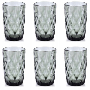Szklanki Zestaw 6 szt 300ml ELISE GREY