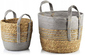Kosz Pleciony Zestaw 2 KOSZY 33x26 24x21cm B