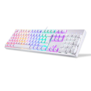 Klawiatura mechaniczna Motospeed CK107 RGB (biała)
