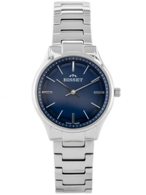 Zegarek Damski Bisset Bsbe67 - Silver/Blue (Zb557C)