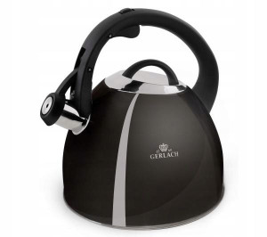 Czajnik z Gwizdkiem Gerlach 2,8L SOLID BLACK