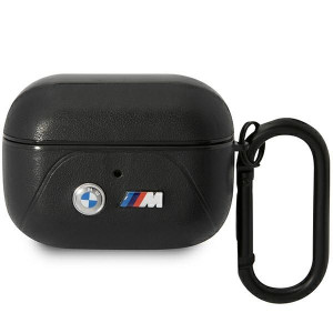 Bmw Bmap22pvtk Airpods Pro Cover Czarny/black Leather Curved Line
