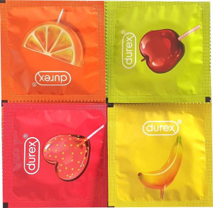 Durex jabłko banan pomarańcza truskawka 8 szt