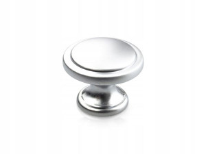 Okrągła Gałka Meblowa W Kolorze Aluminium Gm-350