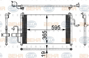 Hella 8fc 351 037-231 Skraplacz Klimatyzacji