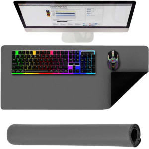 Podkładka pod mysz klawiaturę ochronna na biurko duża XXL 90x45cm Szara