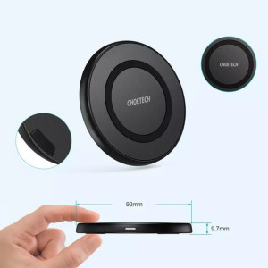 Choetech ładowarka bezprzewodowa Qi 10W + kabel USB - micro USB czarny