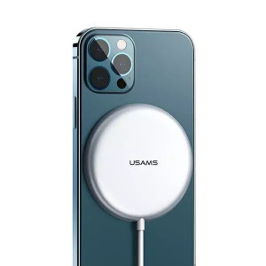 USAMS Ładowarka indukcyjna US-CD160 magnetic W2 15W aluminiowa iPhone 12