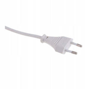 Kabel przewód z wyłącznikiem i wtyczką 3 m biały