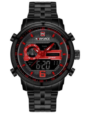 Zegarek Męski Naviforce - Nf9119 (Zn066D) - Black/Red