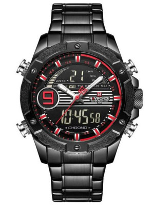 Zegarek Męski Naviforce - Nf9146S (Zn089B) - Black/Red + Box