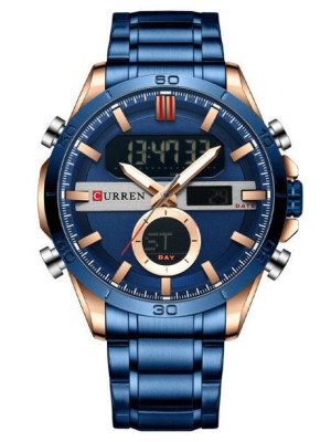 Zegarek Męski Curren 8384 (Zc023D) -Dual Time +Box