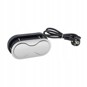 Gniazdo wpuszczane chowane w blat USB inox