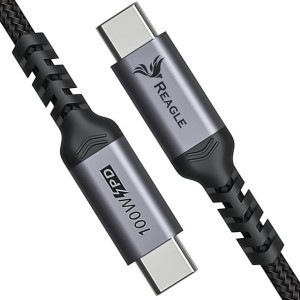 Reagle Kabel Thunderbolt 3 USB-C 100W 5A 4K 60Hz QC PD 0,5m