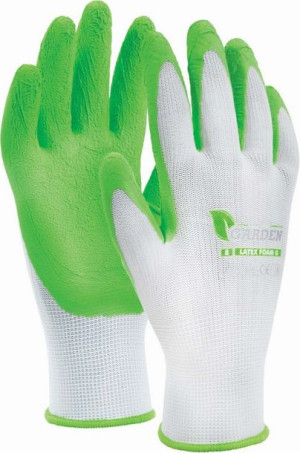 Rękawice poliestrowe Latex foam rozmiar 6 STALCO GARDEN