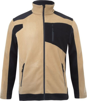 Bluza polarowa ze wzmocnieniami beż.-czar.rozmiar 2XL, LAHTI