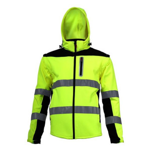 Softshell ostrzegawczy z odpinanymi rękawami żółty rozmiar M, LAHTI