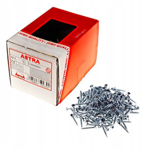 Wkręty do drewna ASTRA białe 3x16 mm 100 szt