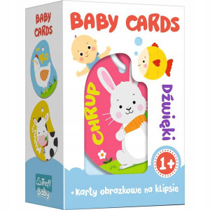 Baby Cards Dźwięki TREFL Karty obrazki na klipsie