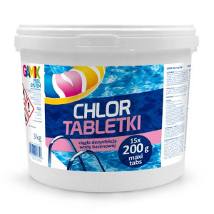 Chlor Tabletki 5kg 25x200g Chemia Basenowa 3w1