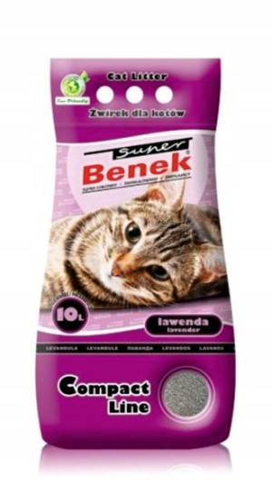 Super Benek Compact Lawenda Żwirek dla Kota 10L