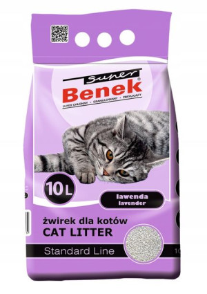 Super Benek Standard Lawenda Żwirek dla Kota 10L
