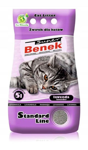 Super Benek Standard Lawenda Żwirek dla Kota 5L