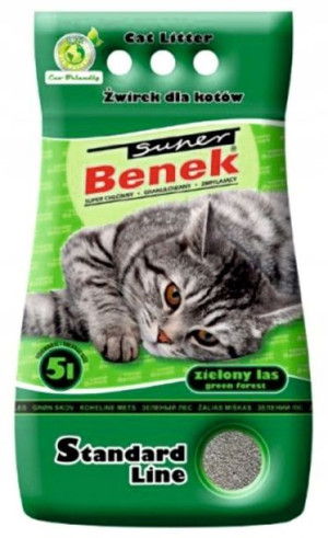 Super Benek Zielony Las Żwirek dla Kota 5L