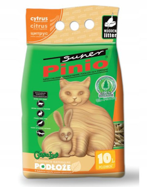 BENEK Super Pinio Żwirek Cytrusowy Pellet 10L