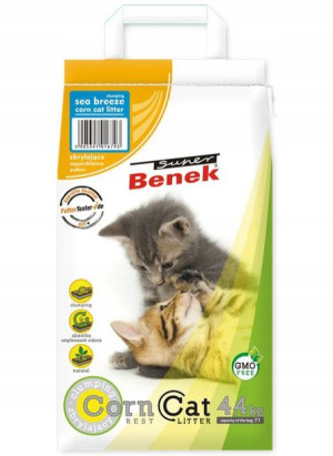 BENEK Corn Cat żwirek dla kota morska bryza 7L