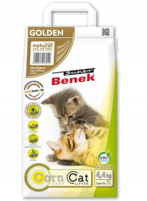 BENEK Corn Cat żwirek dla kota golden 7L