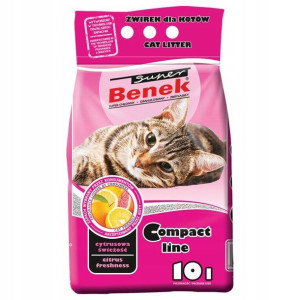 Super Benek Compact Cytrusowa Świeżość Żwirek 10L