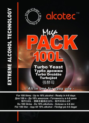 ALCOTEC MEGA PACK 100L drożdże gorzelnicze na 100l