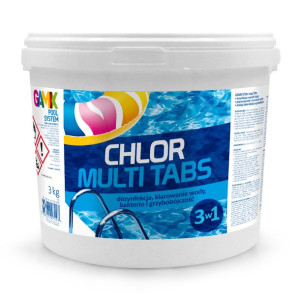 Chlor Multifuncyjny 3w1 Tabletki 3kg 15x200g Gamix