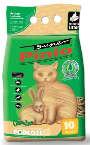 BENEK Super Pinio Żwirek Zielona Herbata 10L