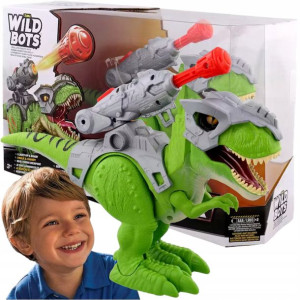 Dinozaur T-rex Zabawka Robot Świeci Ryczy Strzela