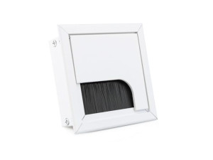 Przepust na kable metalowy BIAŁY 81x81 mm