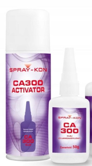 Klej dwuskładnikowy SPRAY-KON CA300 zestaw