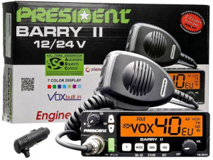 Radio Cb President Barry Ii Asc 12/24v 7kolor Vox