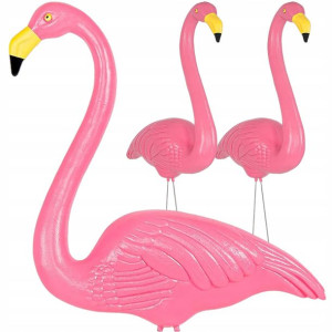 2x Figurka Flaming Ptak Ozdoba Ogrodowa Róż 85cm