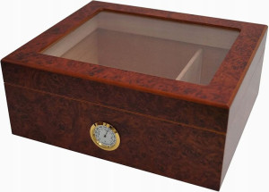 Pudełko na cygara | HIGROMETR | DREWNO | HUMIDOR