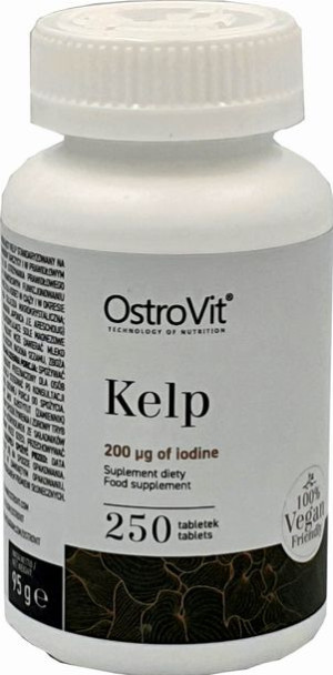 Ostrovit Kelp. 250 tabs JOD TARCZYCA SKÓRA 200mcg