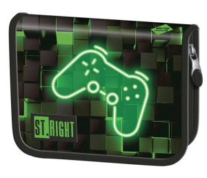Piórnik dwuklapkowy bez wyposażenia STRIGHT PC-03 Dark Game