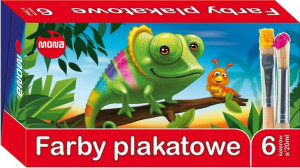 Farby plakatowe 6kol 20ml MONA