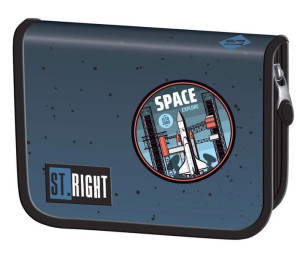 Piórnik dwuklapkowy bez wyposażenia STRIGHT PC-03 Space Moon