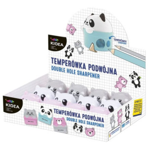 Temperówka podwójna Zwierzaki podwójna Kidea D mix cena za 1 szt