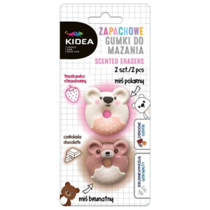 Gumki do mazania zapachowe Misie 2 szt. Kidea p12