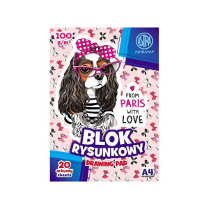 Blok rysunkowy A4 20ark 100g Puppy&Unicorn&Mini ASTRAPAP